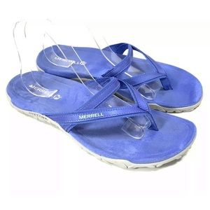 Merrell Size 10 M Flip Flops Sport Sandals Blue